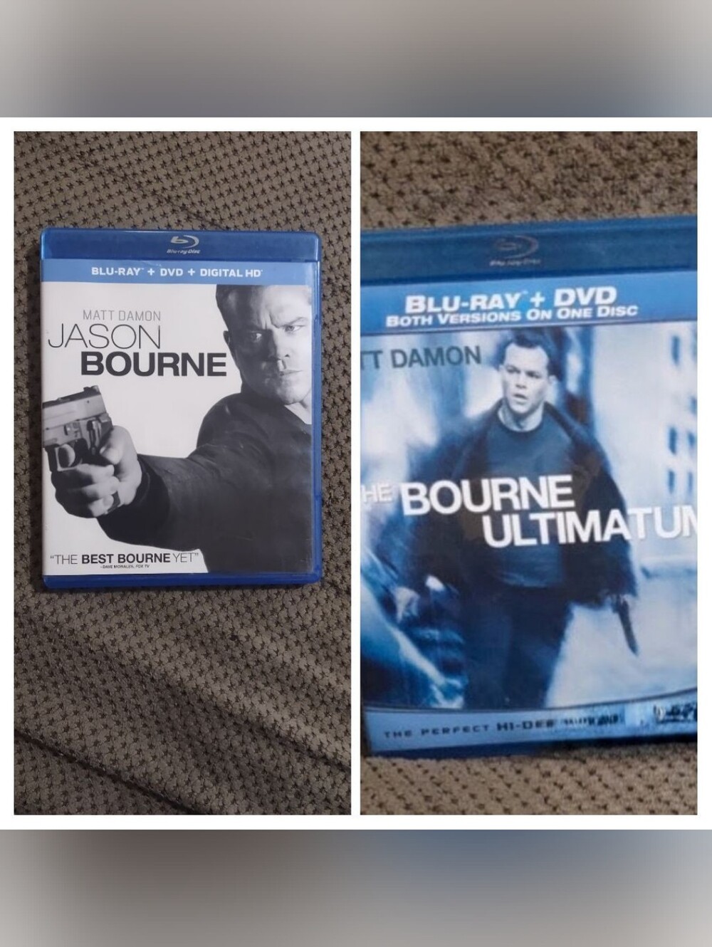 Jason Bourne Movie Bundle Blu-ray EUC